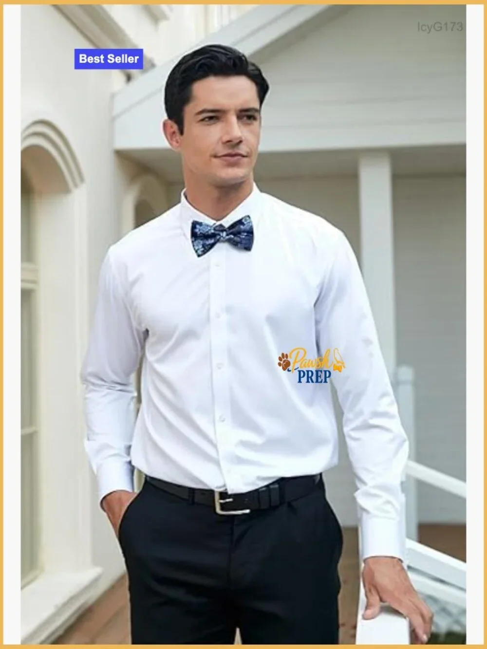 Pre-Tied Bow Tie Pocket Square Set Formal Wedding Party Accessory